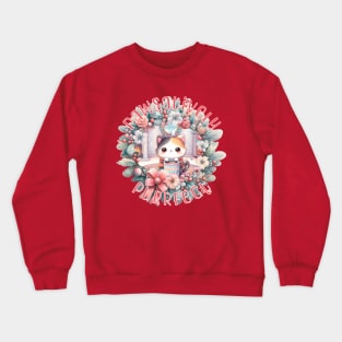 Meowy Catmas Wreath Pawsatively Purrfect 1C4 Crewneck Sweatshirt